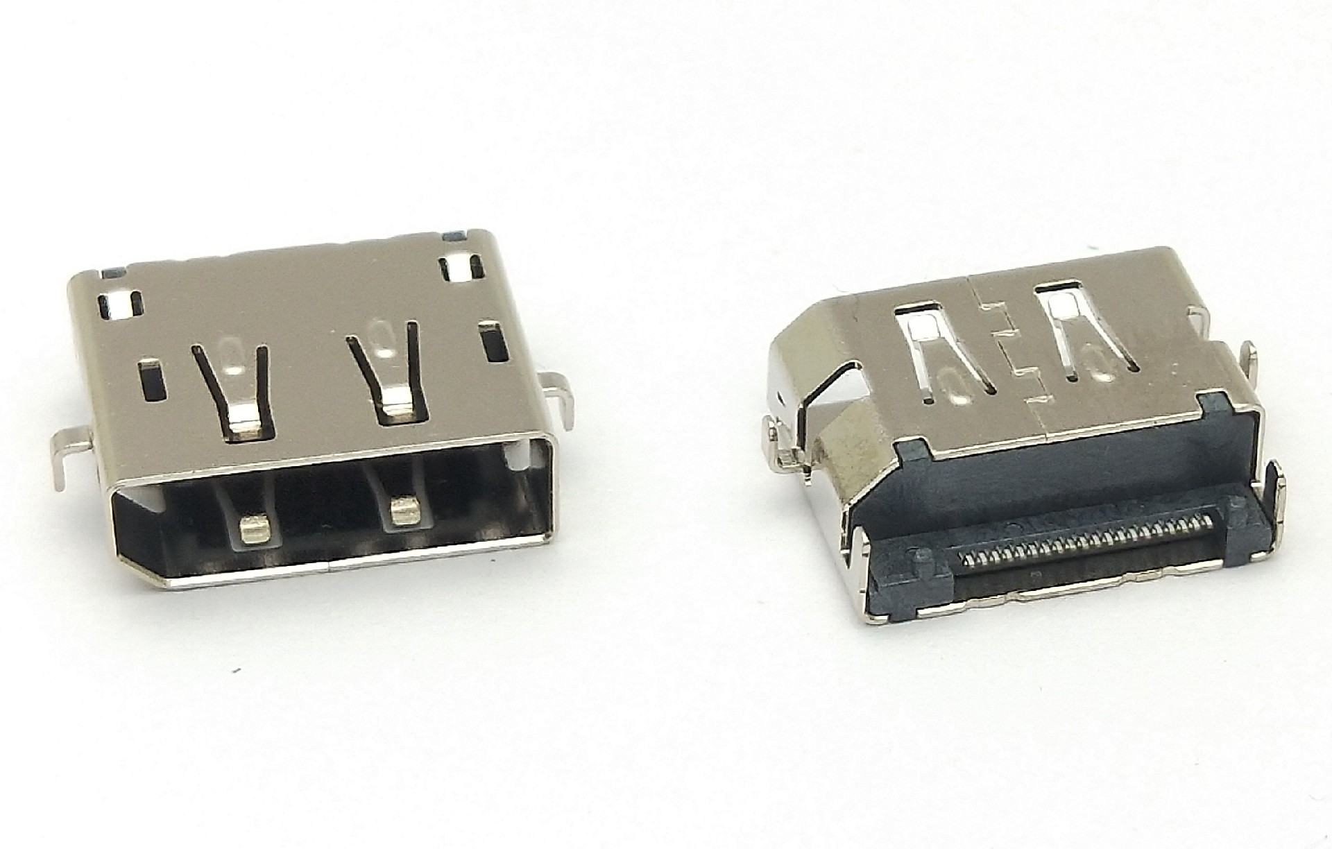 Display Port  母頭  SMT  沉板式  無(wú)翻邊，1.2 PCB 置中